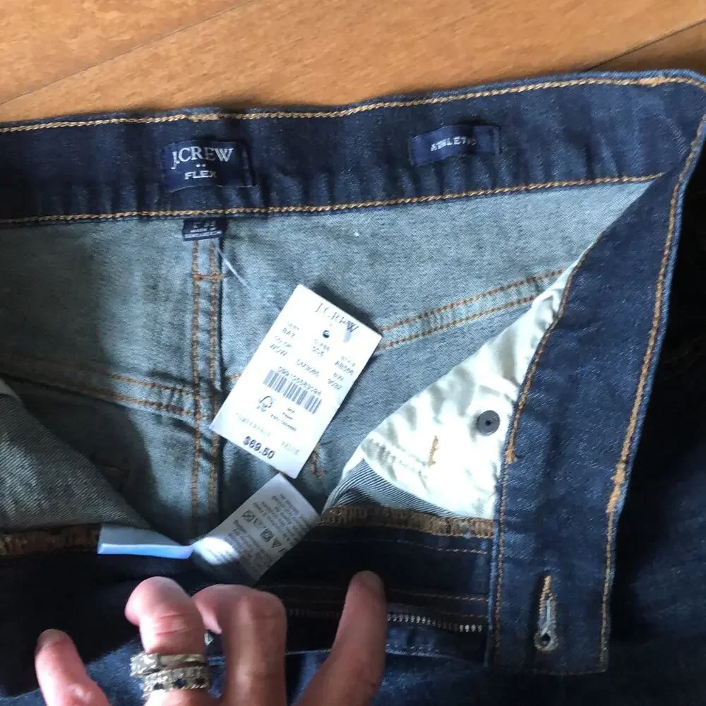 NWT J. Crew Flex Athletic blue jeans 30X32